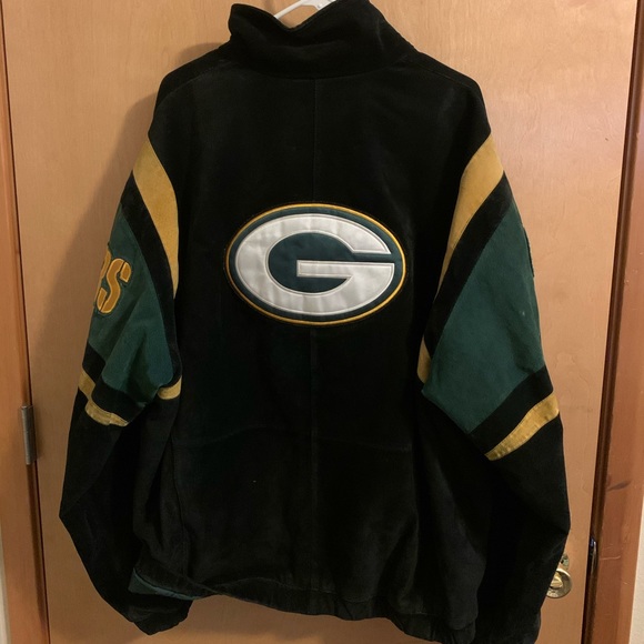 NFL Green Bay Packers Suede Leather Jacket💚 - Picture 4 of 5